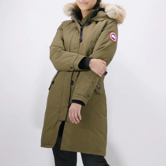 Canada Goose Kensington Parka / Coat. Army Green. Garment bag included - Picture 1 of 7